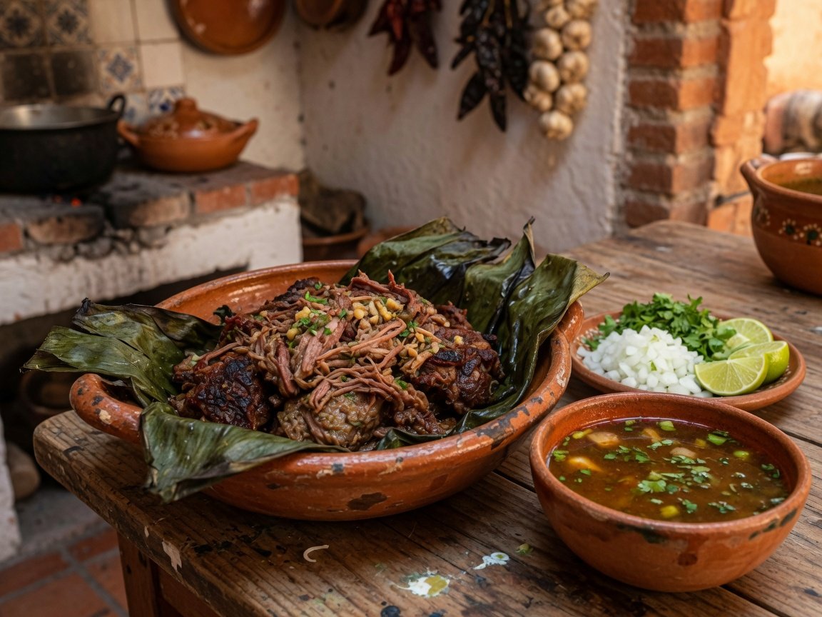 Barbacoa en penca de maguey